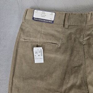 Jos. A. Bank Pants Mens 34 Unhemmed Corduroy‎ Windsor Executive Pleated NWT